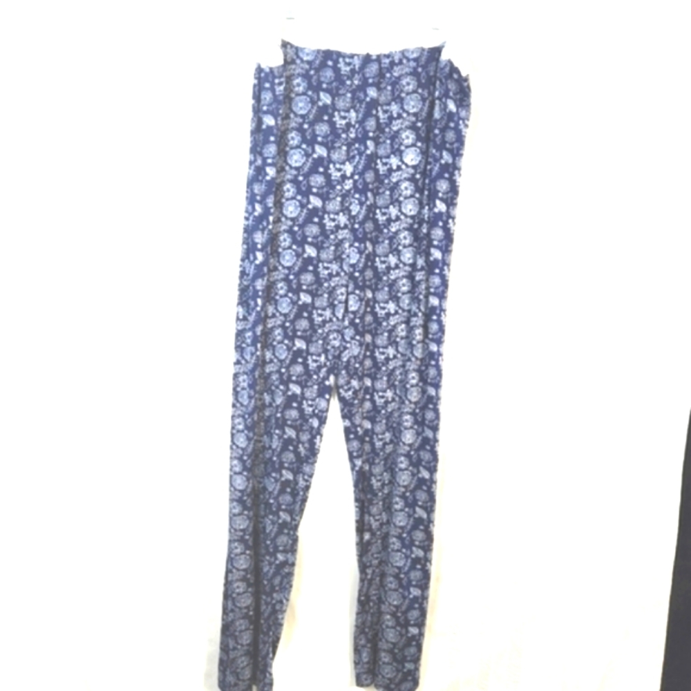 MAYFAIR CUSUAL PANTS NAVY BLUE/WHITE SIZE LARGE        AA-63